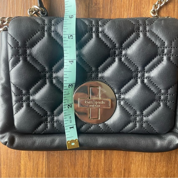 Kate Spade Quilted Crossbody Purse Astor Court Naomi Black Leather Bag Shoulder - Picture 11 of 13